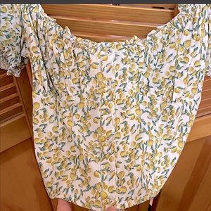 Lemon button town bustier ASTR The Label top